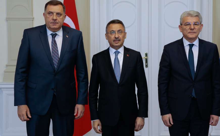 Potpredsjednik Turske Fuat Oktay sastao se sa Dodikom i Džaferovićem 